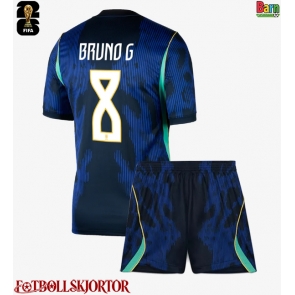 Brasilien Bruno Guimaraes #8 Borta Kläder Barn VM 2026 Kortärmad (+ Korta byxor)